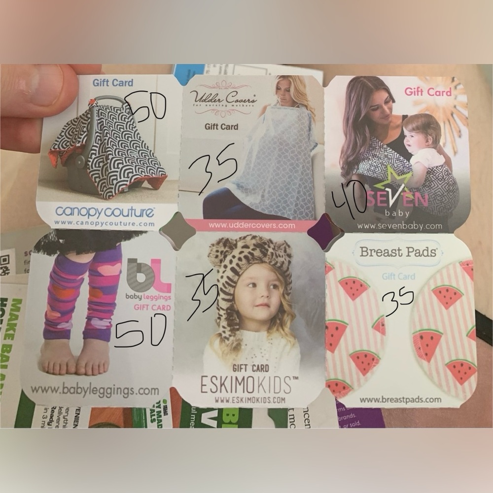 Assorted Baby Gift Cards
